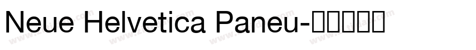 Neue Helvetica Paneu字体转换